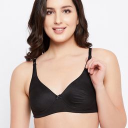 Clovia Black Cotton T-shirt Bra-21