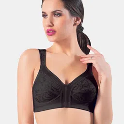 Dazzle Black Embroidered Satin Minimizer Bra-22