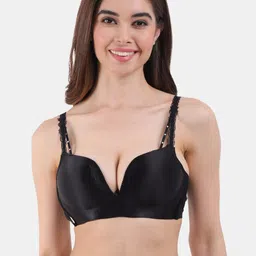 Amour Secret Women Heavily Padded Seamless Plunge Bra-picture-49