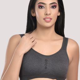StyFun Charcoal Non-Padded & Non-Wired Seamless Bra-20