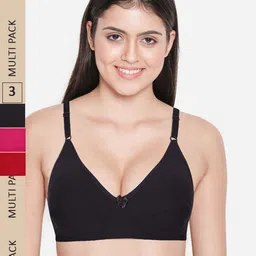 shyaway Pack Of 3 Non Padded Non-Wired Full Coverage All Day Comfort Cotton Bra-image-15