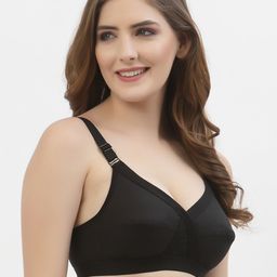 Floret Pack of 2 Black & Red Non Wired Full Coverage Everyday Bra image 2