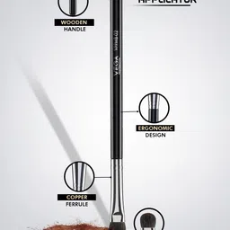 VEGA PROFESSIONAL VPPMB-02 Soft Bristles Eyelid Applicator Makeup Brush - Black image 2