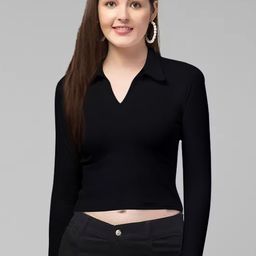 Dream Beauty Fashion Shirt Collar Fitted Top-picture-17