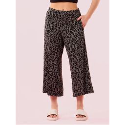 Enamor Essentials E064 Crop Length Culotte with Smart Side Slits Black-image-4