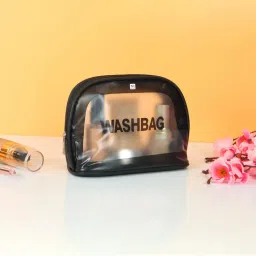 NFI Essentials Semicircle Makeup Pouch for Women Transparent Wash Bag (M)-picture-10