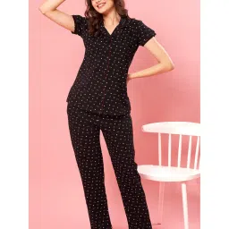 Quira Black Printed Regular Shirt and Pyjama-picture-46