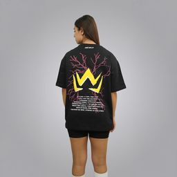 MuscleBlaze LWL Oversized Tshirt, Medium Black-image-51
