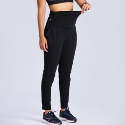 Dynamic Yoga Maternity Leggings 500 - Graphite Black-image-8