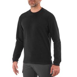 Men Sweater Round Neck Fleece for Hiking MH20 Black-image-2