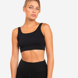 Women's Light-Support Second Skin Sports Bra - Black-image-13