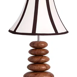 Aura Multicoloured Wood Traditional Abstract Shaped Table Lamp-14
