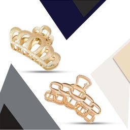 Krelin Women Gold-Toned Set of 2 Claw Clips-image-12