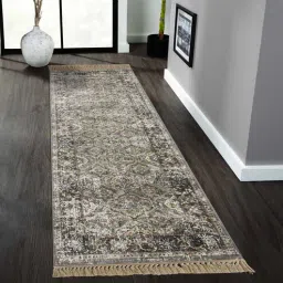 obsessions Grey Persian 2x7 Feet Machine Made Runner-picture-17
