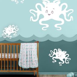 Kaarpas Unisex Kids White & Blue 2 Layer Organic Cotton Muslin Sustainable Blanket-30