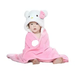 Bajo's Pink & White Cartoon Characters Cotton AC Room 350 GSM Single Bed Blanket-image-41