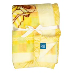 MeeMee Beige & Yellow Cartoon Characters Mink Mild Winter Single Bed Blanket-image-53