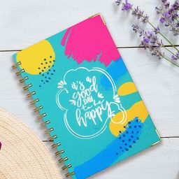 Doodle Blue & Pink Printed A5 Daily Planner Notebook-image-52