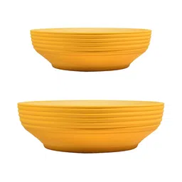 LASAKI Camry Saffron Yellow 2 Pieces Textured Ceramic Planters-40
