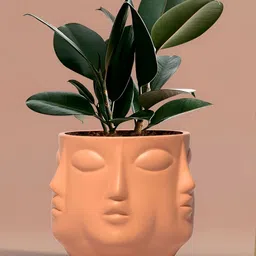 LASAKI Tan Brown Buddha Ceramic Planter-image-76