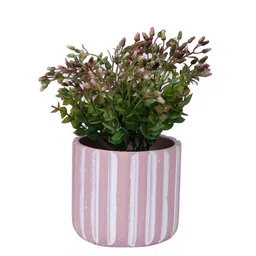 TAYHAA Pink Fluted Pattern Ceramic Planter image 5