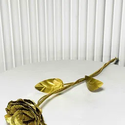 Folkstorys Gold-Toned Rose Metal Artificial Flowers and Plants-image-53