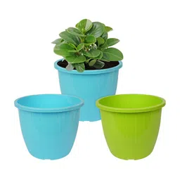 Kuber Industries Blue & Green 3 Pieces Duro Flower Planters-image-79