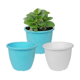 Kuber Industries Blue & White 3 Pieces Duro Flower Planters-image-75