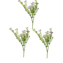 Homesake Purple & Green 3 Pieces Artificial Flower Bunch-0
