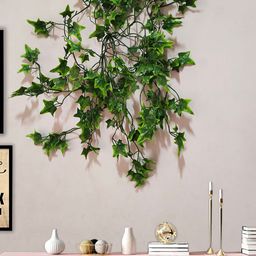 Homesake Green 4 Pieces Artificial Fake Plant Hanging Vine Plant Leaves-image-30