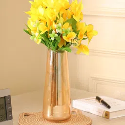 BS AMOR Pack Of 2 Yellow Lily Artificial Flowers-24