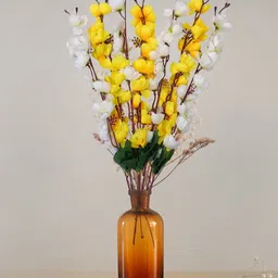 ARTSY White & Yellow Artificial Flowers and Plants-53