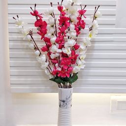 ARTSY White & Pink Artificial Flowers and Plants-35