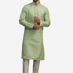 THE KURTA COMPANY Mandarin Collar Straight Kurta-image-17