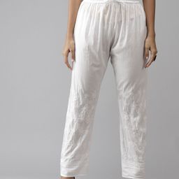 ADA Women White Ethnic Palazzos-image-70