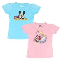 Disney by Wear Your Mind Girls Blue & Pink Pack of 2 Regular Top-picture-34