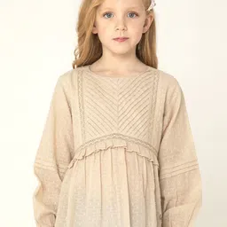 Cherry Crumble Beige Ruffle Regular Top-picture-27