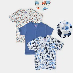 MiArcus Infant Girls Pack Of 3 Cotton Jhablas Vest-picture-12