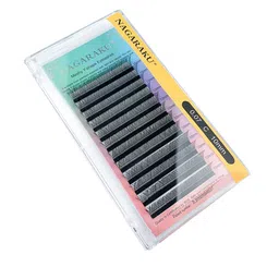 NAGARAKU Black 12 Rows YY Hand Woven Premium Mesh Net Cross Eyelashes - Curl C - 0.05/8-12 image 1