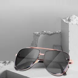 Creature Unisex Aviator Sunglasses With UV Protected Lens SUN-080-GLD-BLK-20