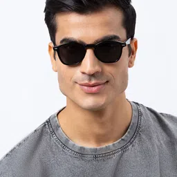 Shisen Fox NIKO BLACK/CRYSTAL + POLARIZED Unisex Sunglass 46-25
