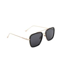 GARTH Unisex Black Lens & Gold Square Sunglasses with UV Protected Lens GRT_TONY_GBLK-5