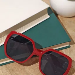 LULU & SKY Women Square Sunglasses A7009-RED GREY-image-45