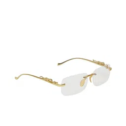 SCAGLIA Lens & Square Sunglasses With UV Protected Lens SCG_CARTR_GLD-WHT-12