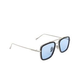 GARTH Unisex Blue Lens & Steel Square Sunglasses with UV Protected Lens GRT_TONY_BLU-6