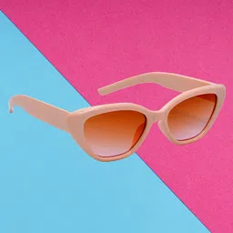 HRINKAR Women Cateye Sunglasses with UV Protected Lens HRS592-PCH-BWN-Brown-image-37
