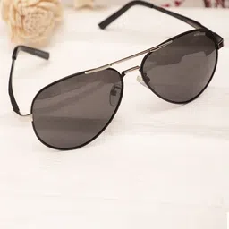 MARC LOUIS Lens & Aviator Sunglasses With UV Protected Lens ML D8926 BLACK SILVER 1 SG-42