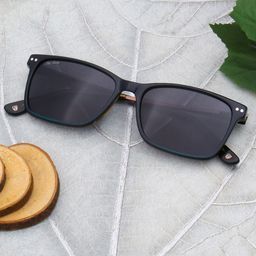 Ted Smith Unisex Grey Lens & Green Wayfarer Sunglasses with Polarised Lens-13