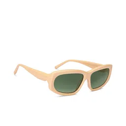John Jacobs Unisex Rectangle Sunglasses with UV Protected Lens 212828-18