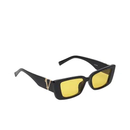GARTH Unisex Yellow Lens & Black Square Sunglasses with UV Protected Lens-2